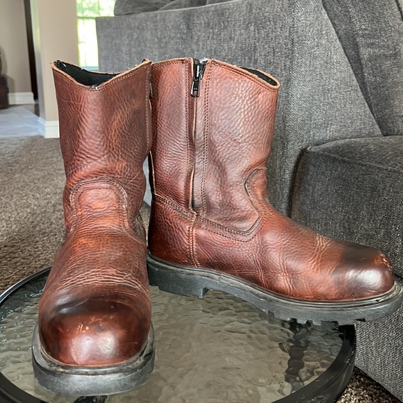 IRON AGE 10 INCH WELLINGTON WITH ZIPPER COMPOSITE TOE BROWN - Picture 5 of 11